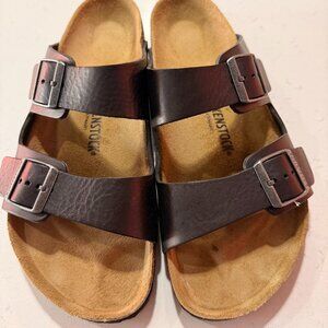 Birkenstock Men's Arizona Original Black Leather Slides ***New Never Worn***